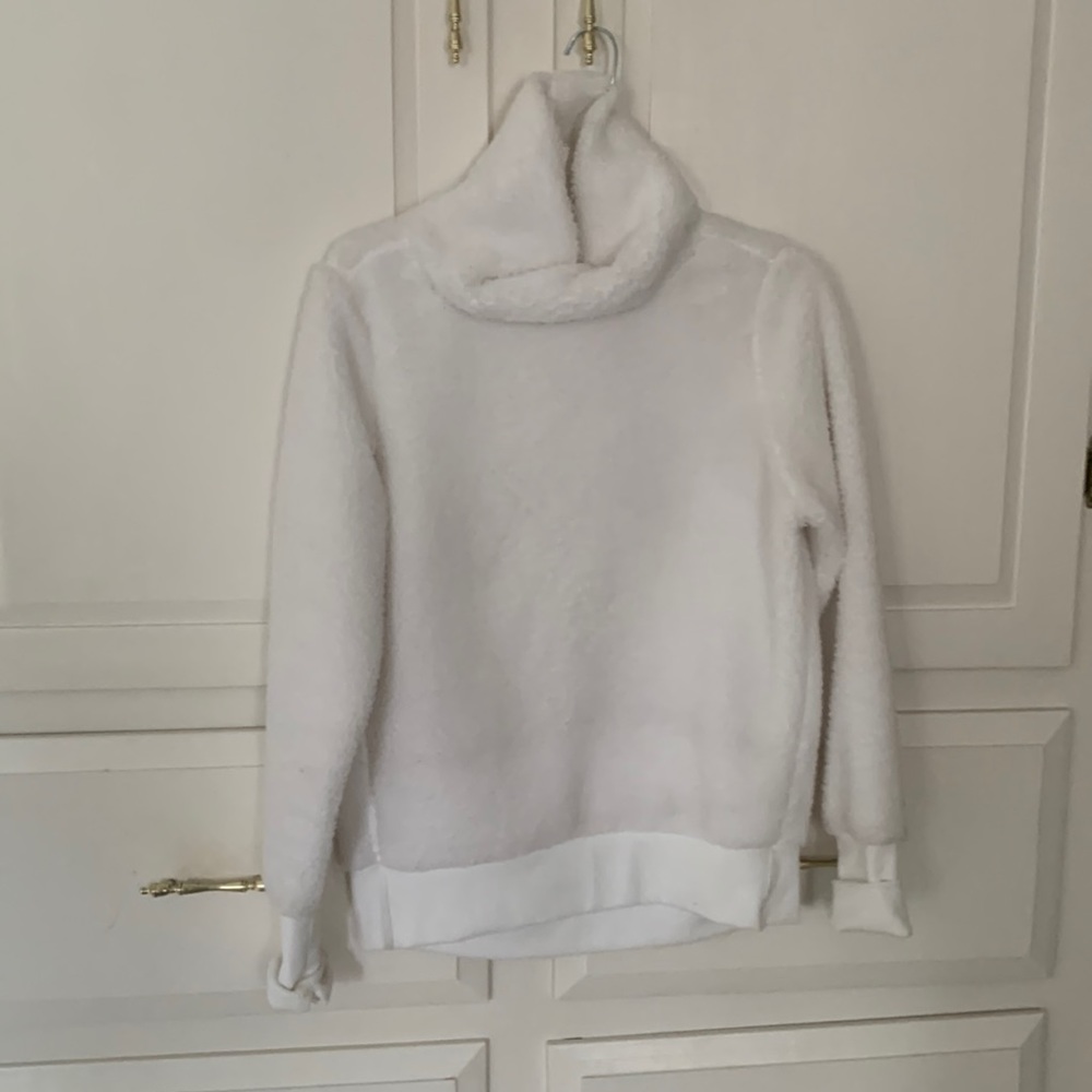 Fuzzy turtleneck sweater